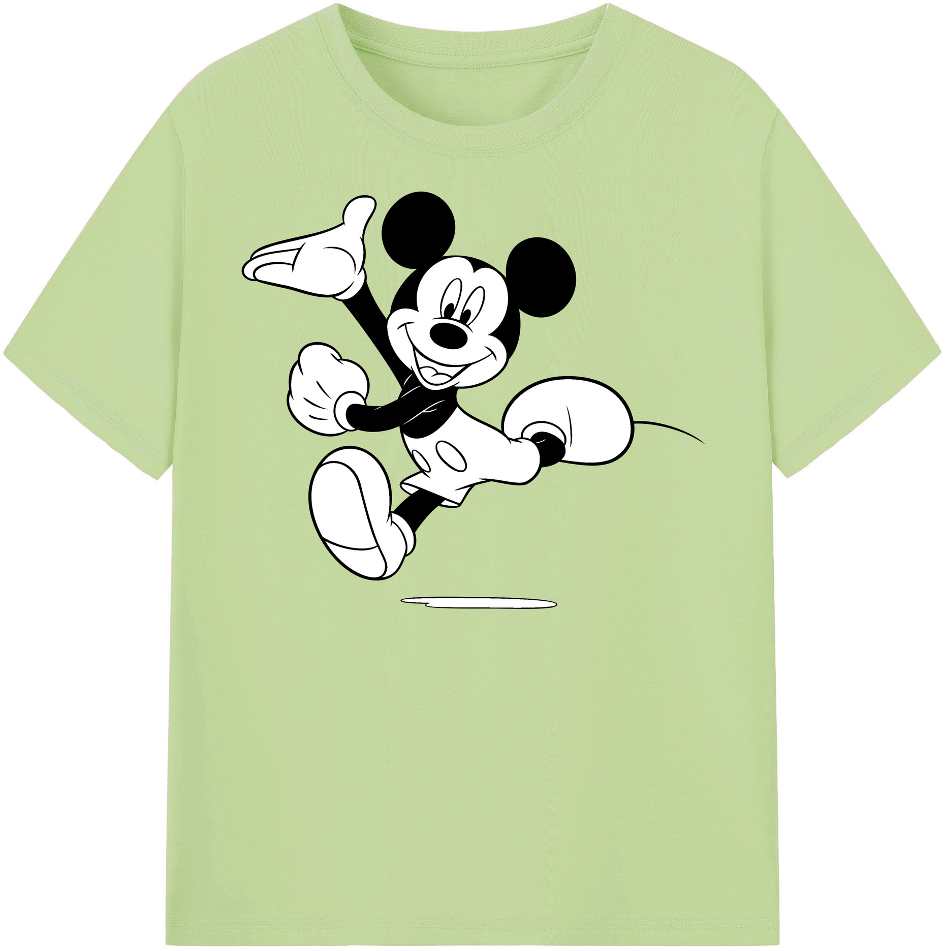 （画像用） ミッキーマウス Mickey Mouse 綿100％半袖Tシャツ（フロントプリント）